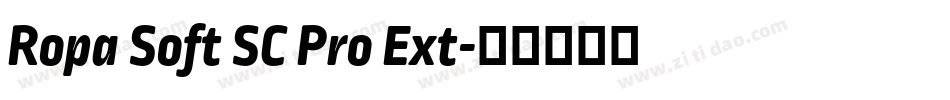Ropa Soft SC Pro Ext字体转换